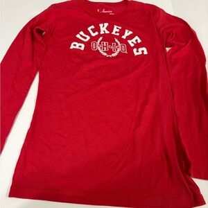 J. America Red Graphic Long Sleeve Tee